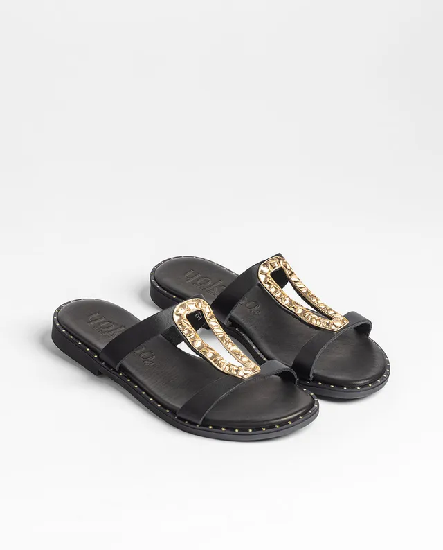 Yokono Lara 270 sandalo basso nero in pelle