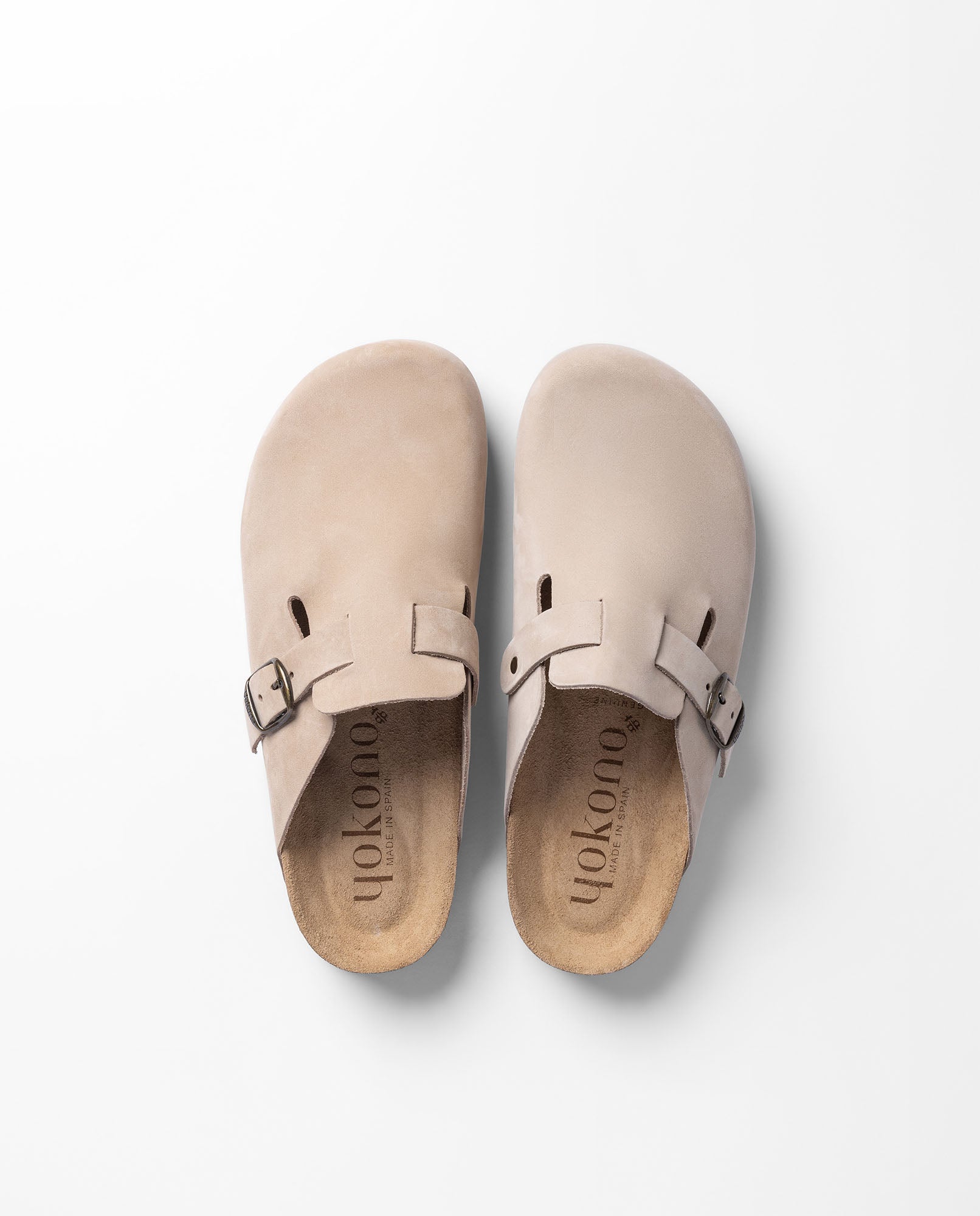Yokono 599 zoccoli donna beige in pelle