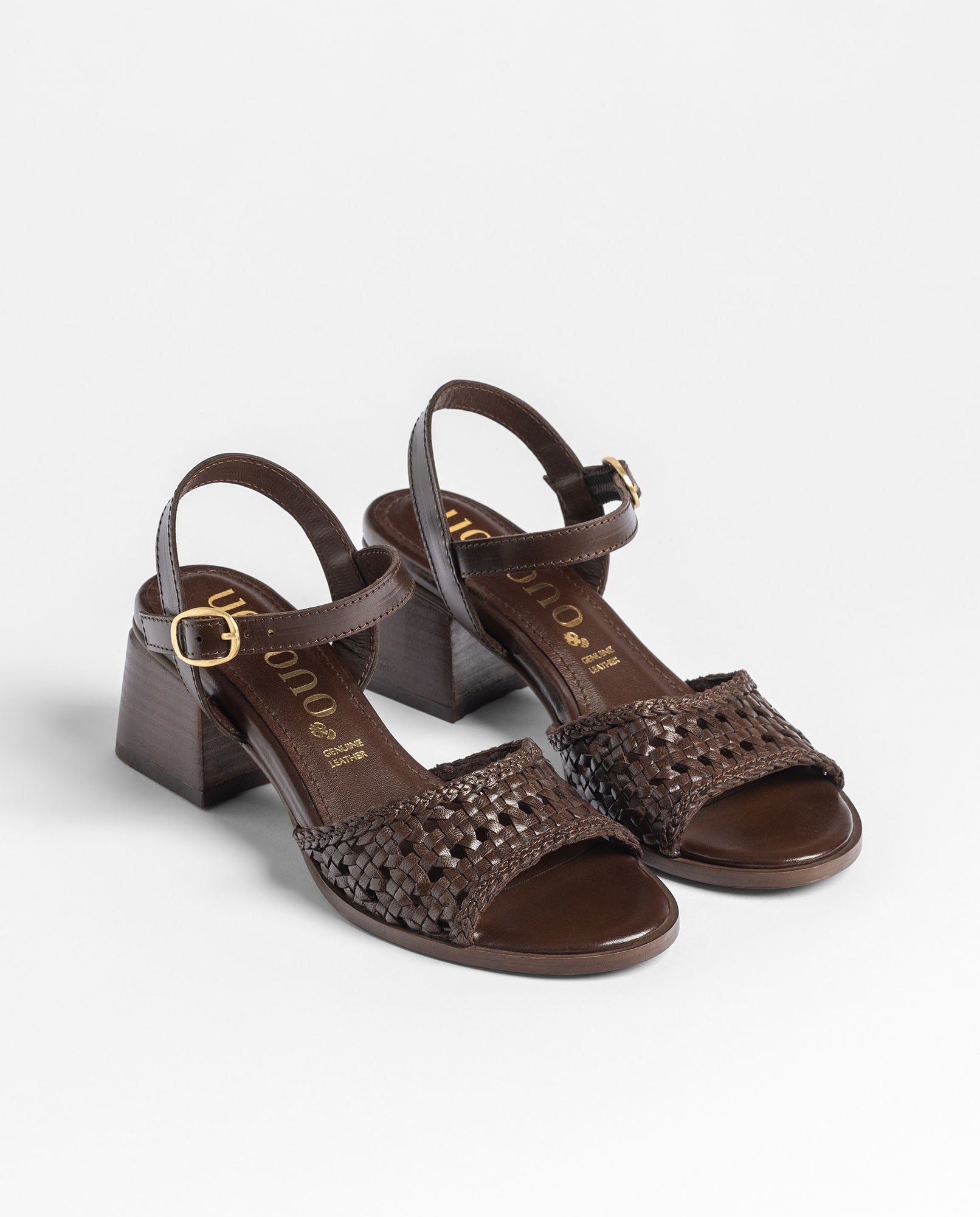 Yokono Goli 253 sandali con tacco donna marrone cuoio