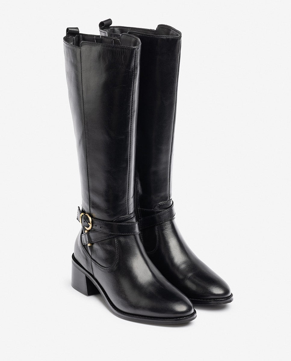 Yokono LOP-406 stivali donna neri tacco 4 cm