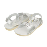 Salt-Water Sandals Surfer sandali bambino argento in cuoio
