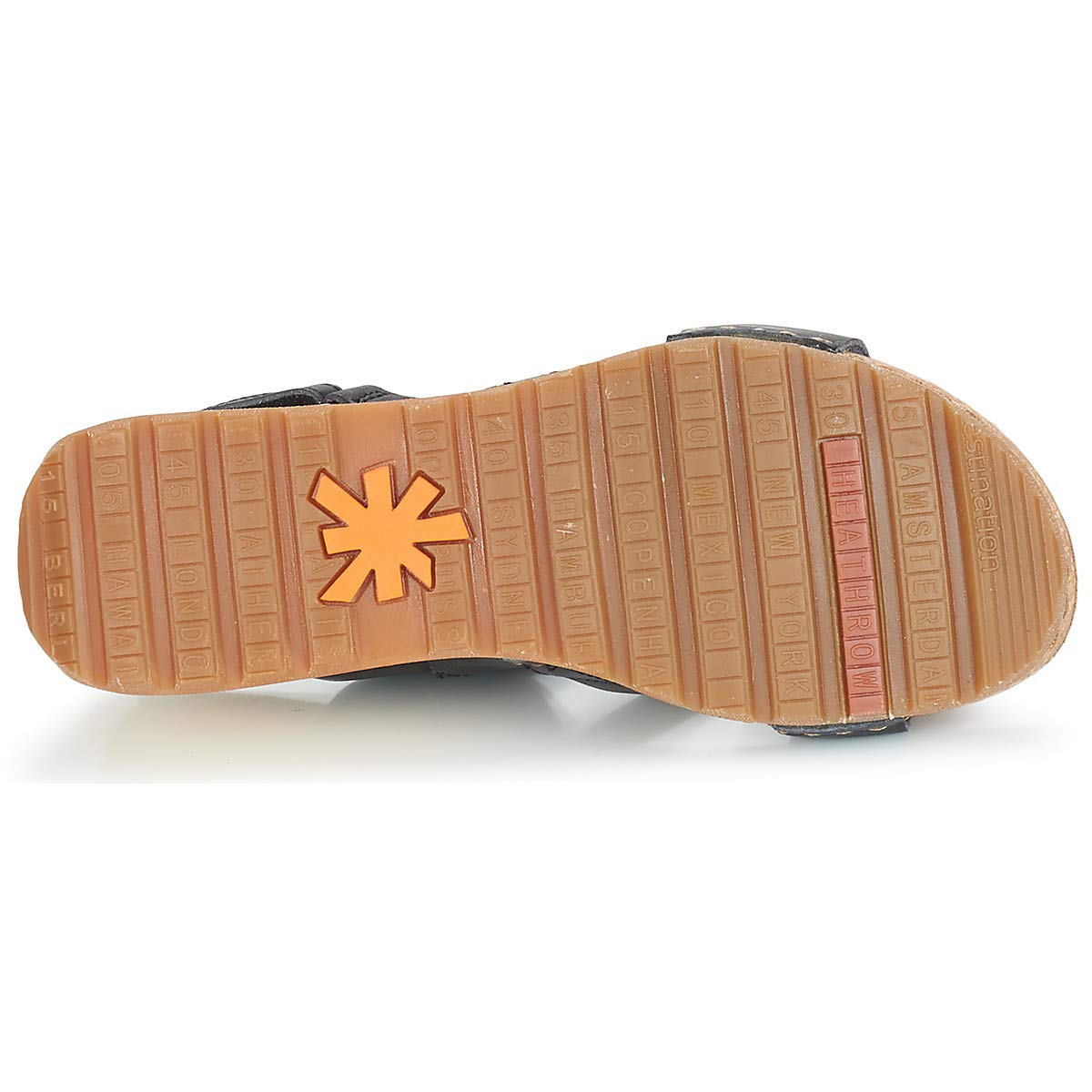 ART Borne sandali donna punta aperta EU 39 zeppa legno