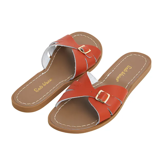 Salt-Water Classic Slide ciabatte donna paprika in cuoio