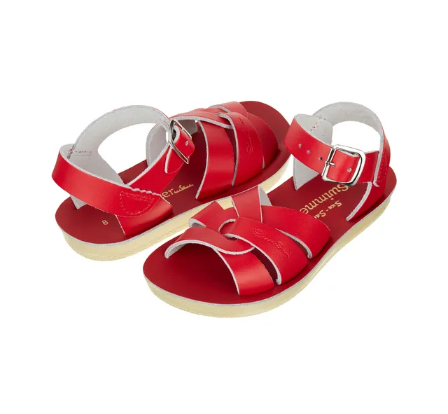 Salt-Water Swimmer sandali bimbo rossi in cuoio