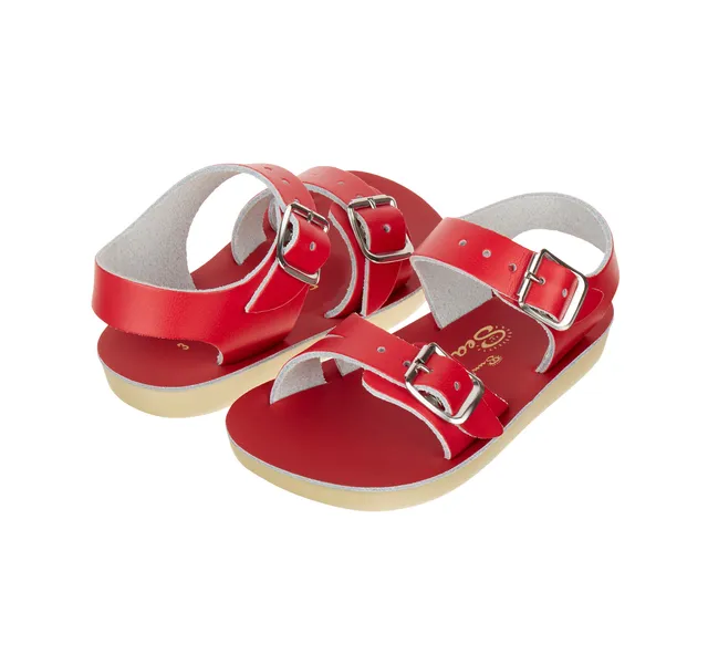 Salt-Water Seawee Sandali Bambino Rosso in Cuoio