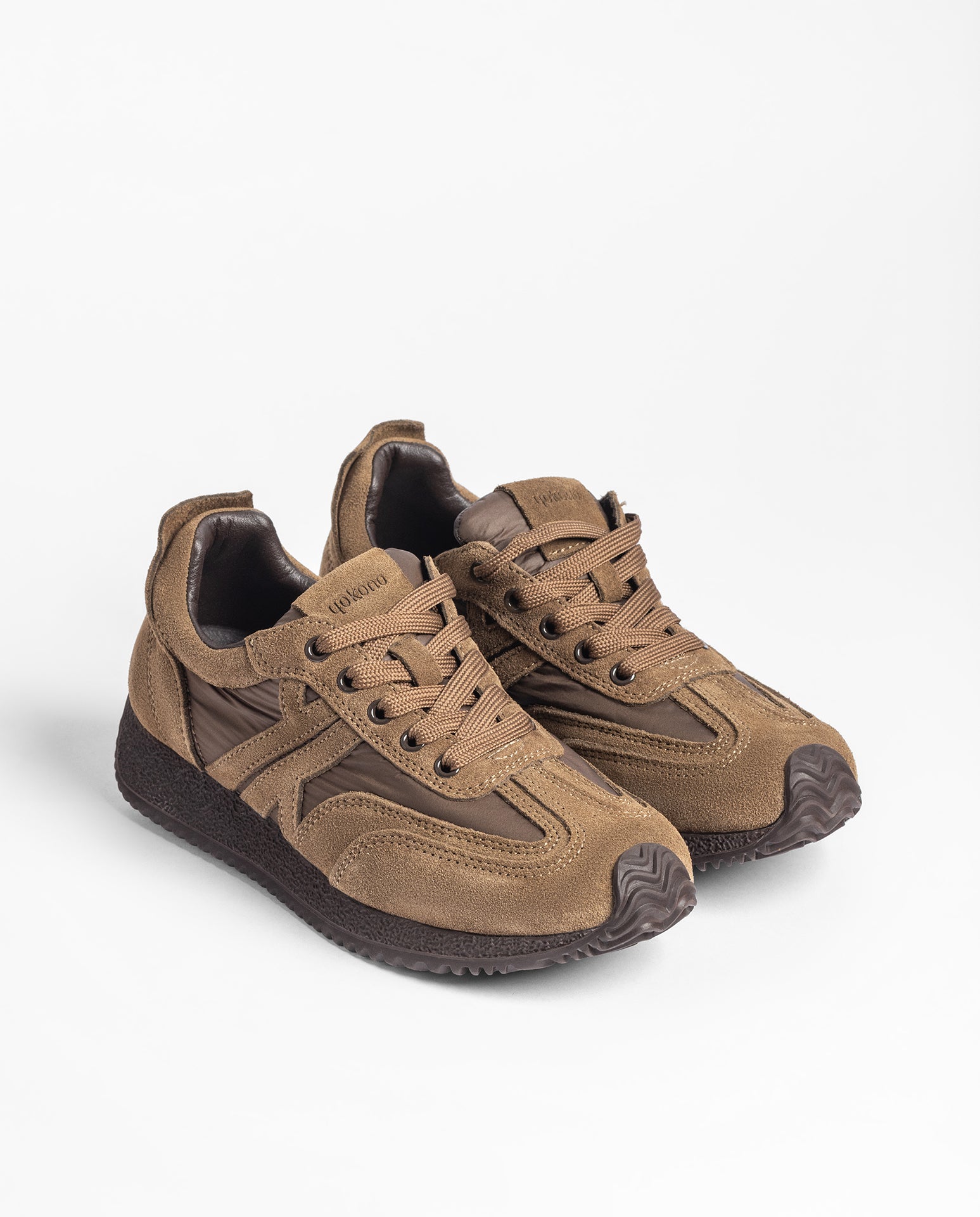 Yokono Guam 260 sneakers donna marroni in pelle
