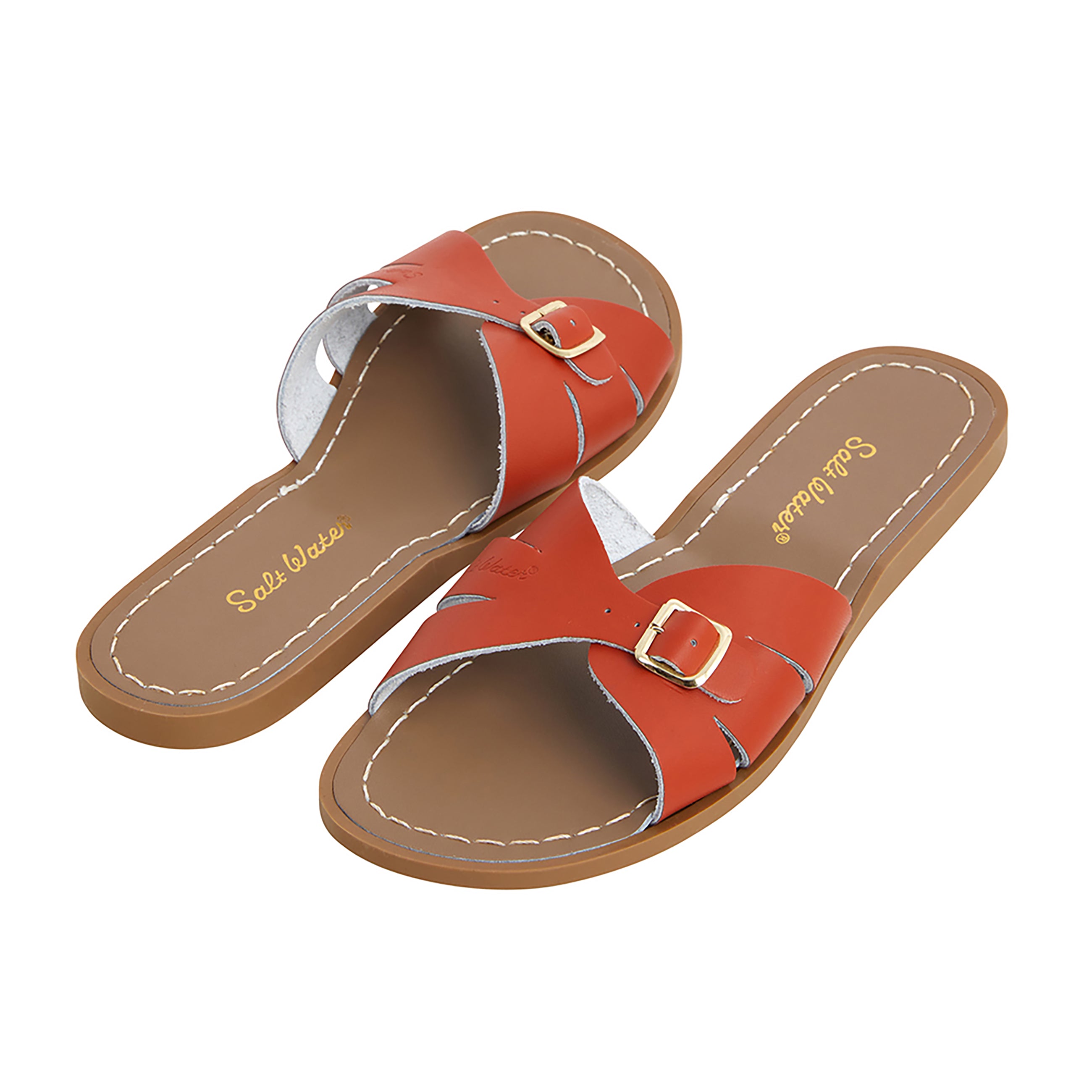 Salt-Water Classic Slide ciabatte donna paprika in cuoio