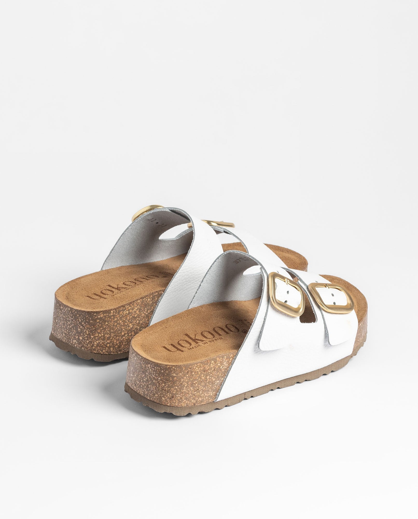 Yokono Wiwi-003 sandali plateau donna bianchi in pelle
