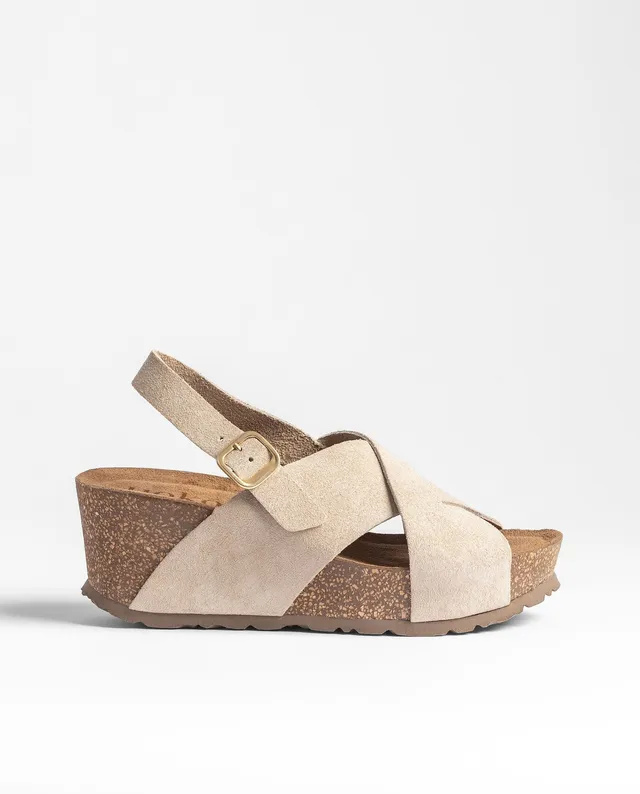 Yokono Bari 263 sandali zeppa beige pelle EU 35-42