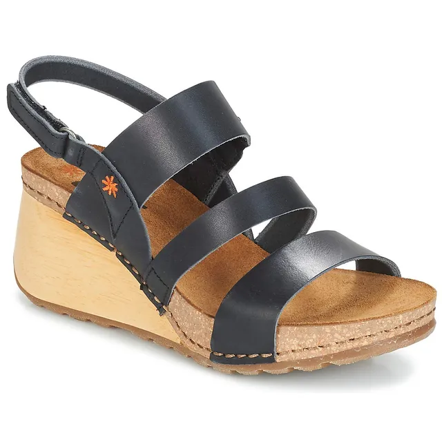ART Borne sandali donna punta aperta EU 39 zeppa legno