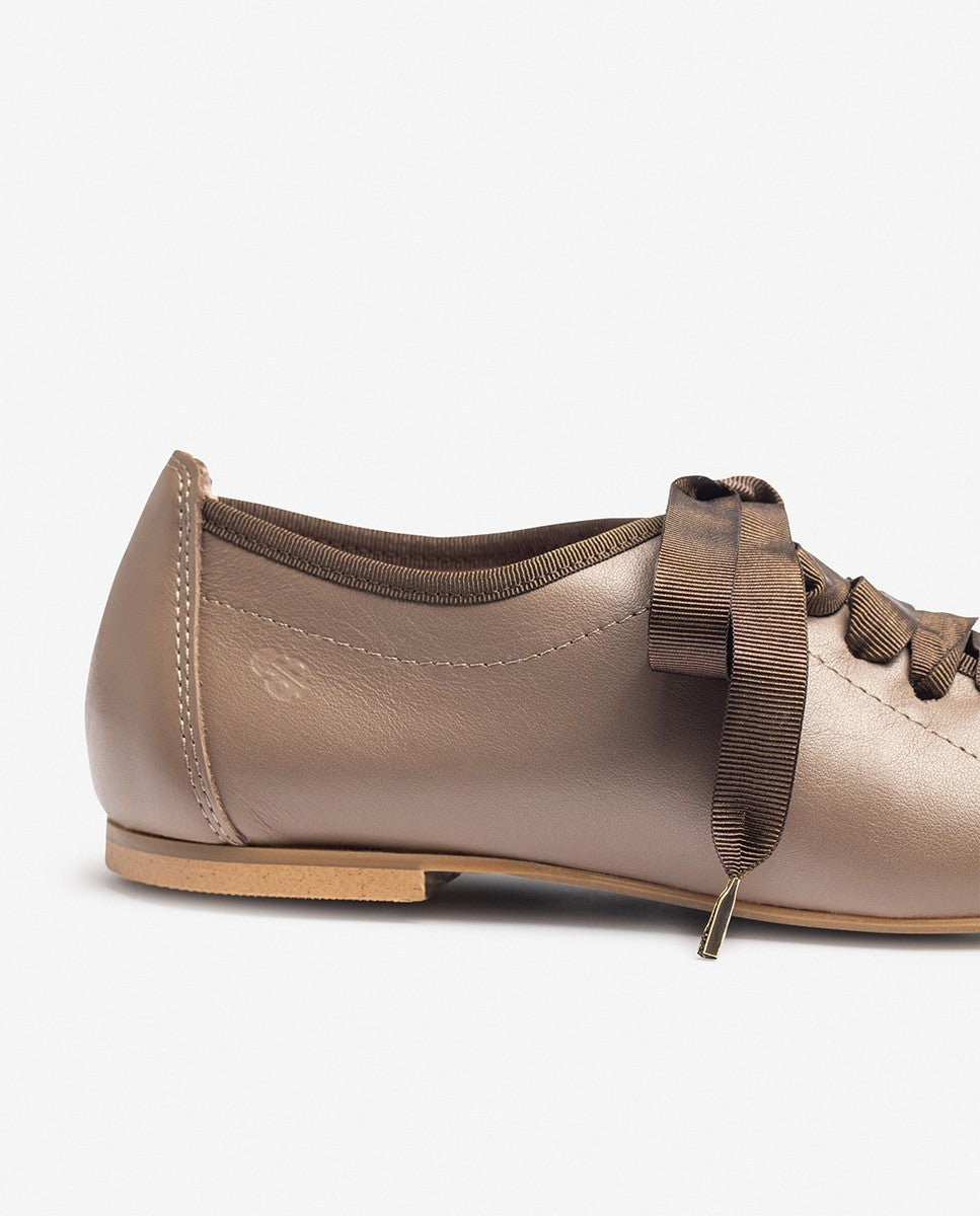 Yokono LENNA-101 ballerine beige in pelle