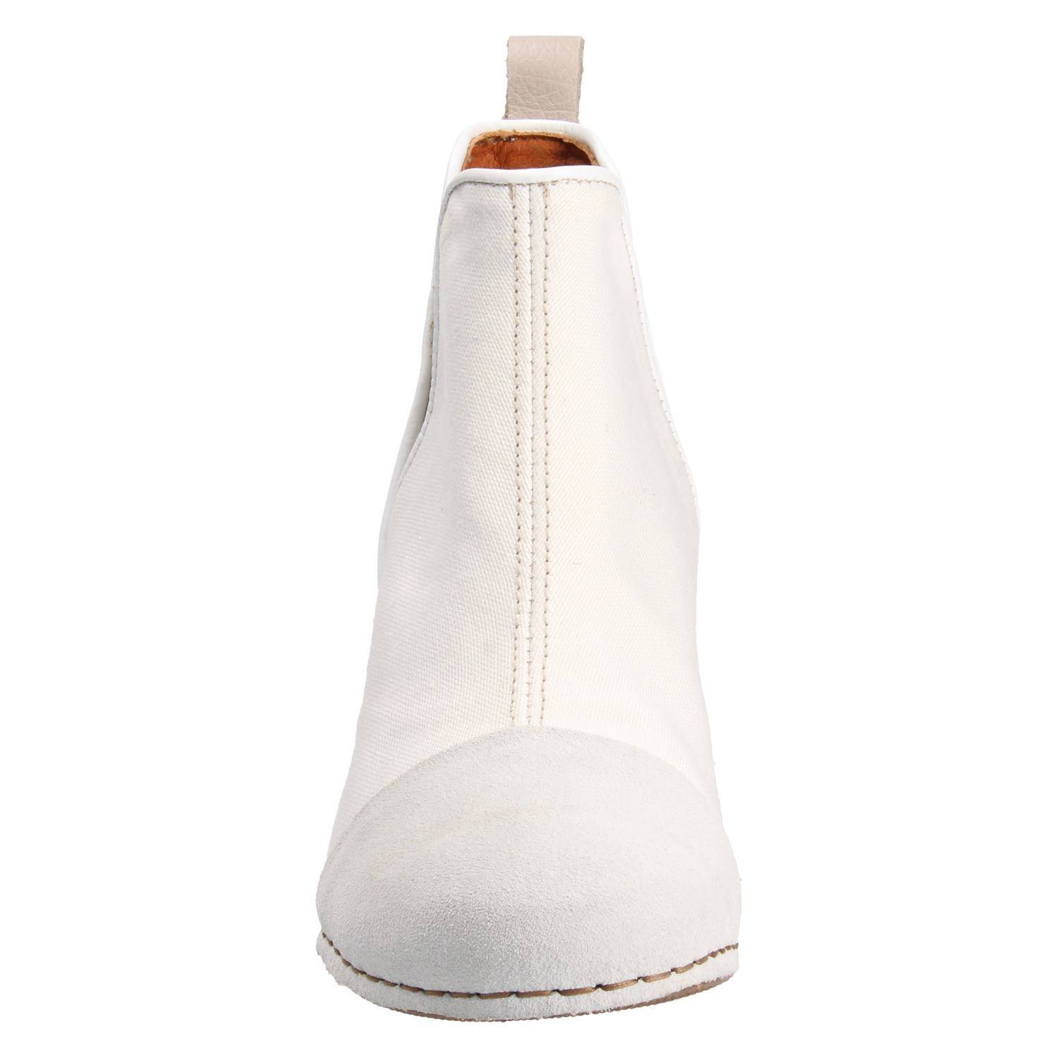 Art 1272T Cera Bianca stivaletto bianco tela 36 EU tacco 7 cm