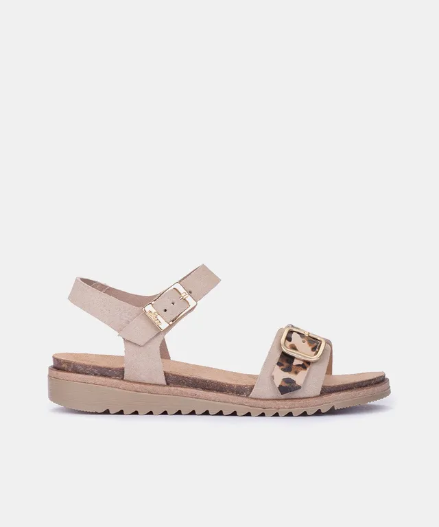 Yokono Haiti-314 sandali bambina beige in pelle