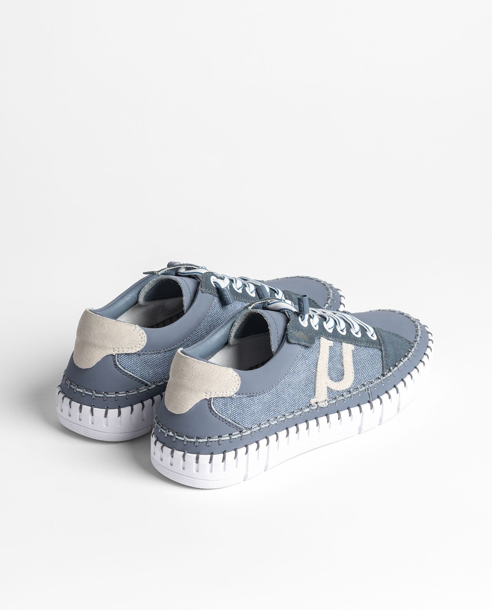 Yokono Flow 101 sneakers blu pelle tessuto traspirante