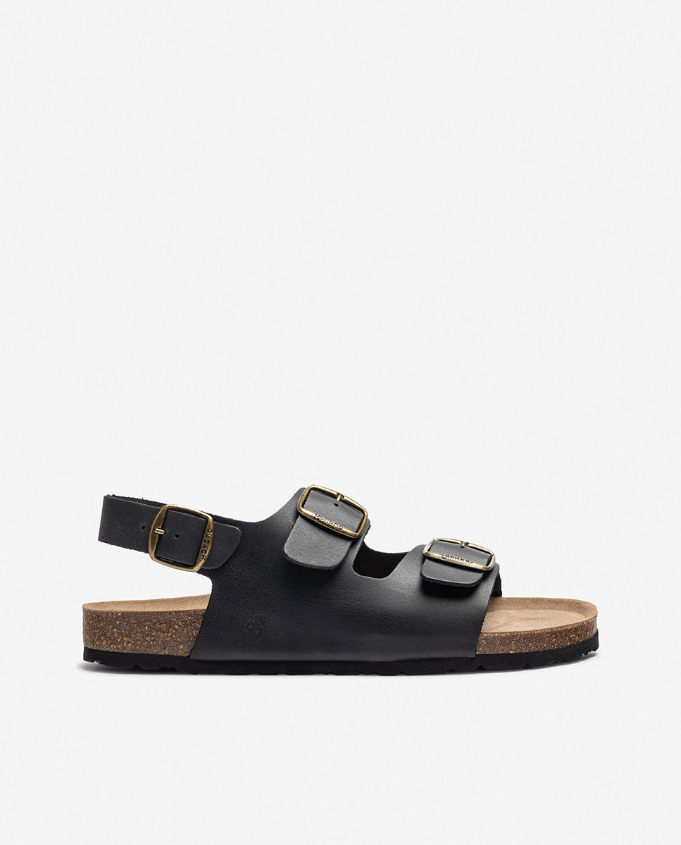 Yokono MACAM-151 sandali uomo nero pelle