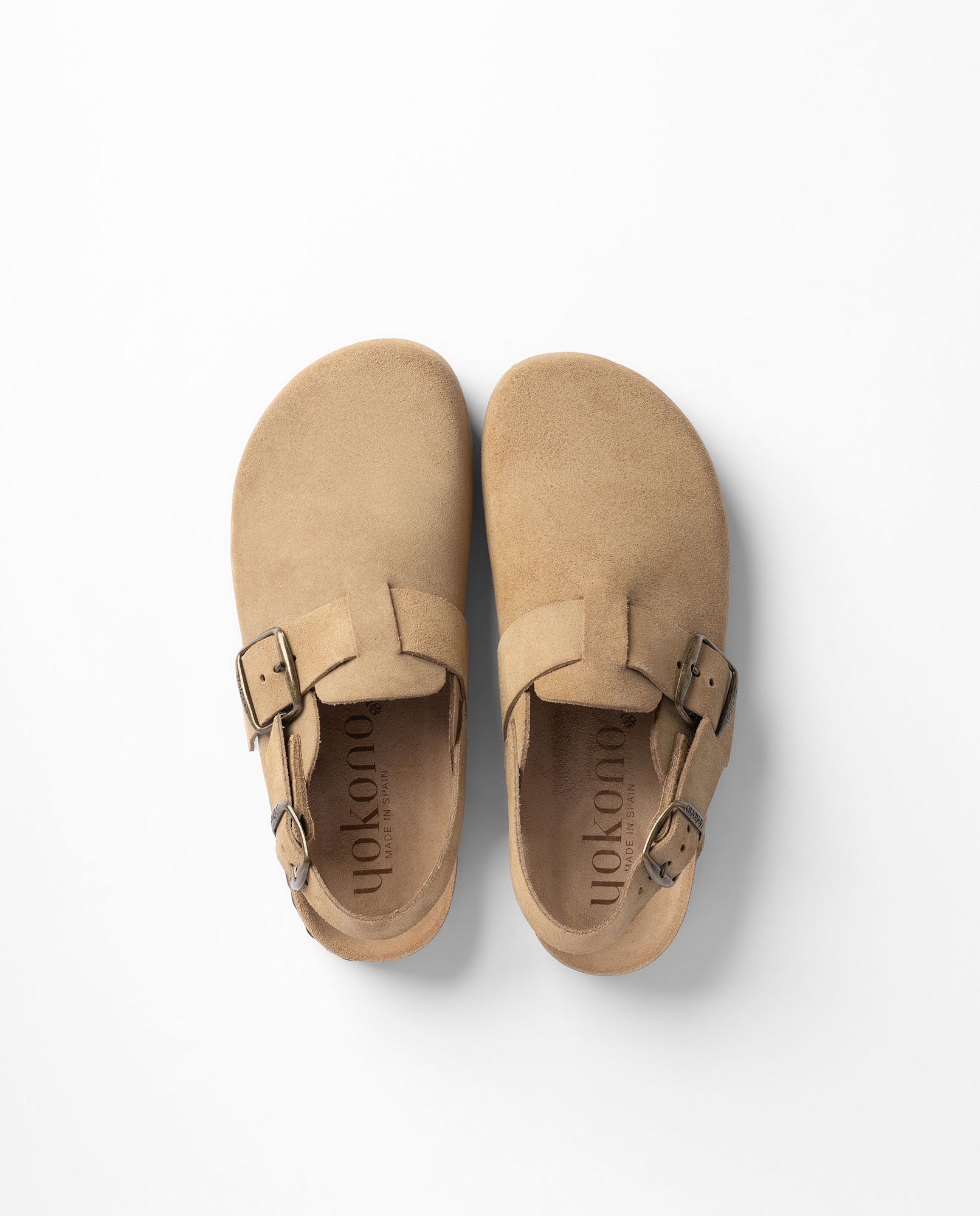Yokono 600 zoccoli donna beige con fibbia