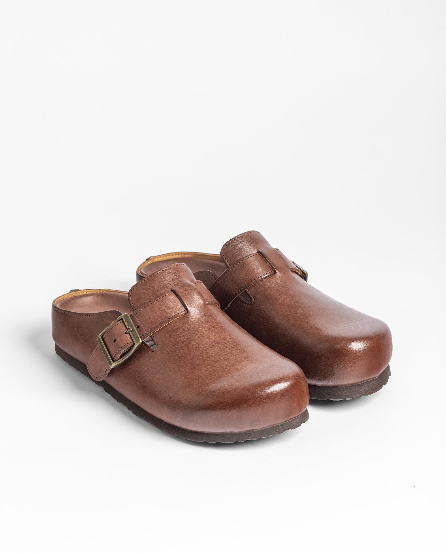 Yokono Ibon 261 zoccoli donna marrone pelle