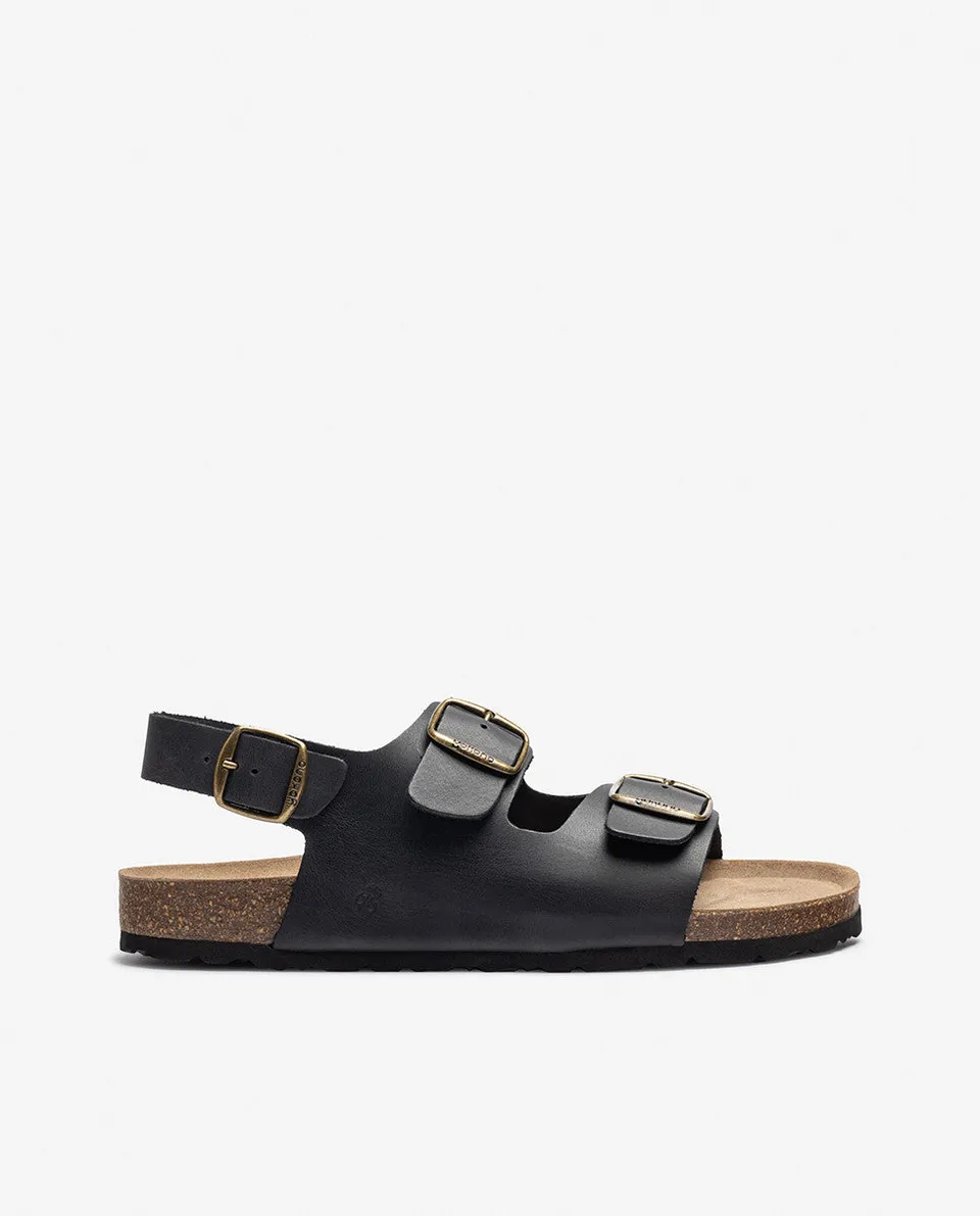Yokono MACAM-151 sandali uomo nero pelle