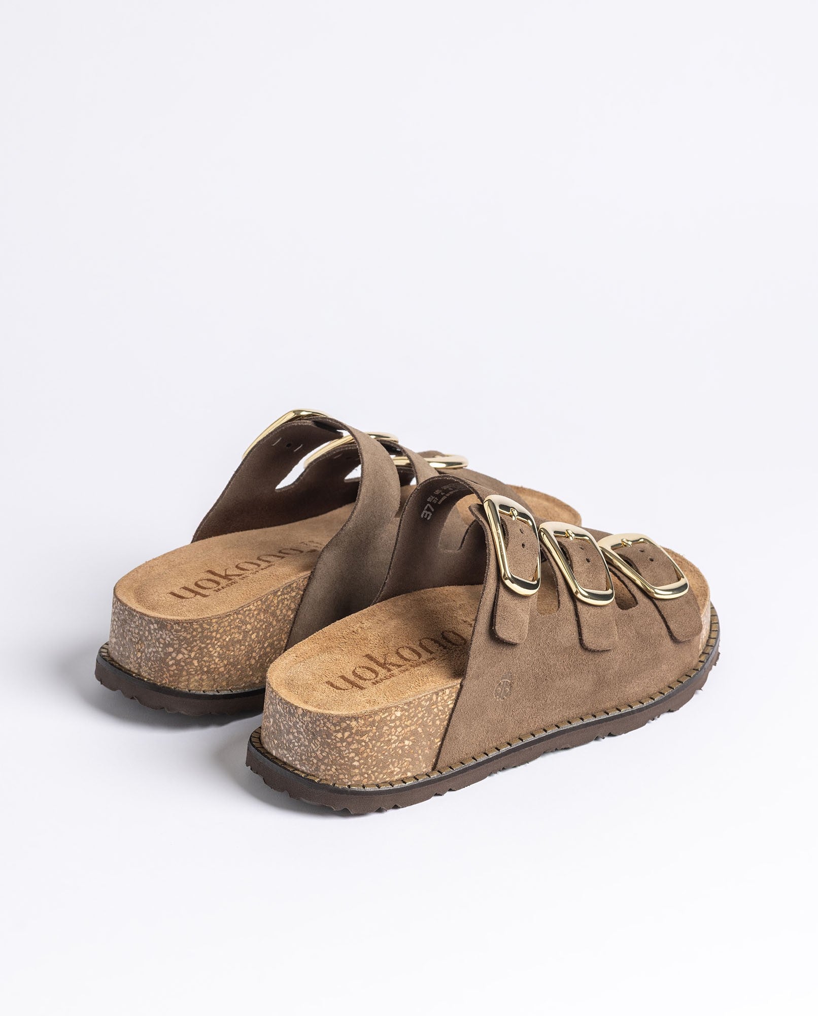 Yokono ALI-260 sandali plateau marrone in pelle