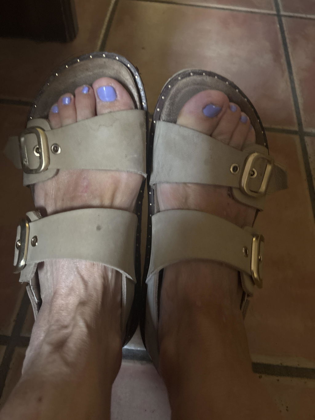 Yokono Jerba 700 sandali bassi marrone chiaro in cuoio