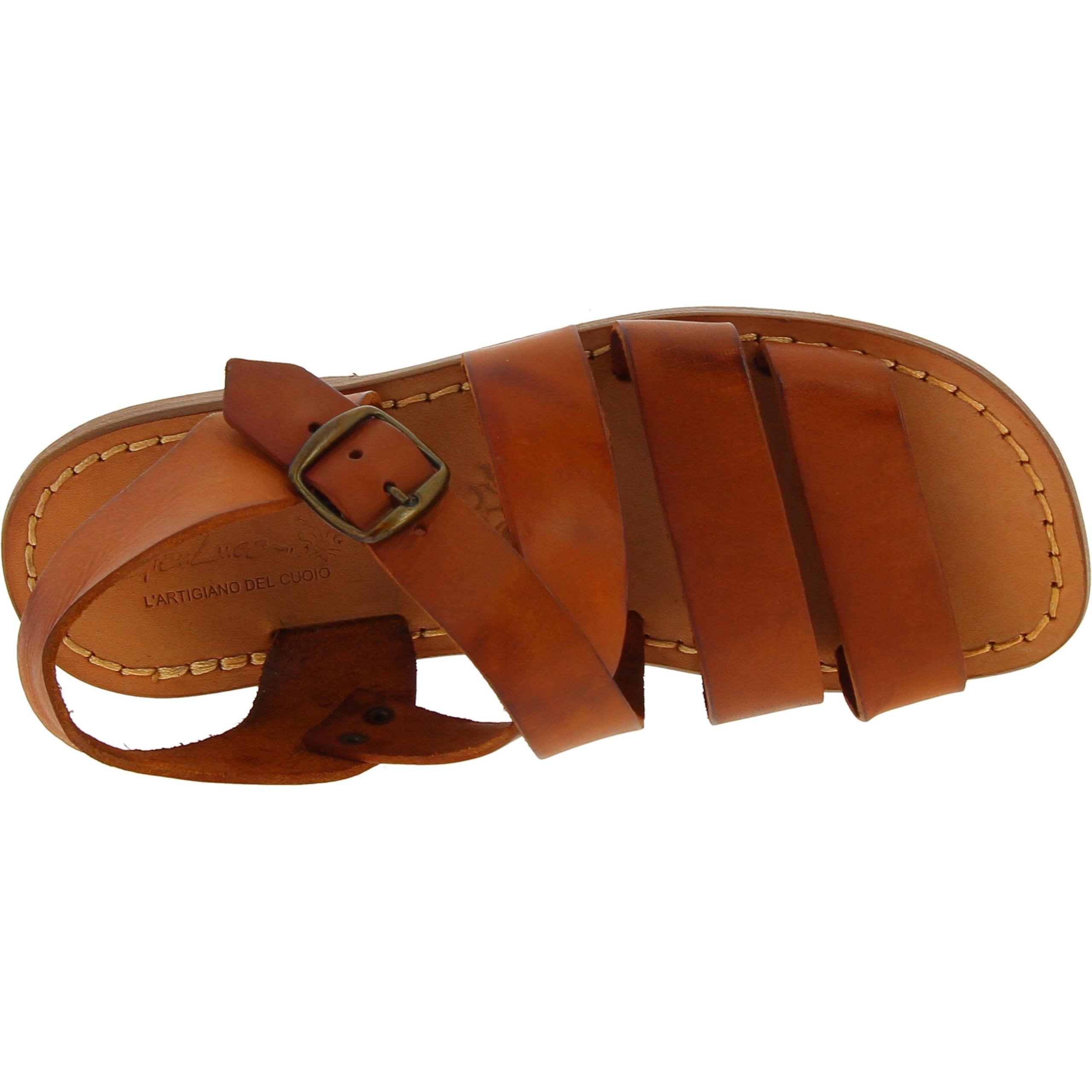 Gianluca Classica 508-U-CUOIO sandali uomo 44 EU testa di moro pelle