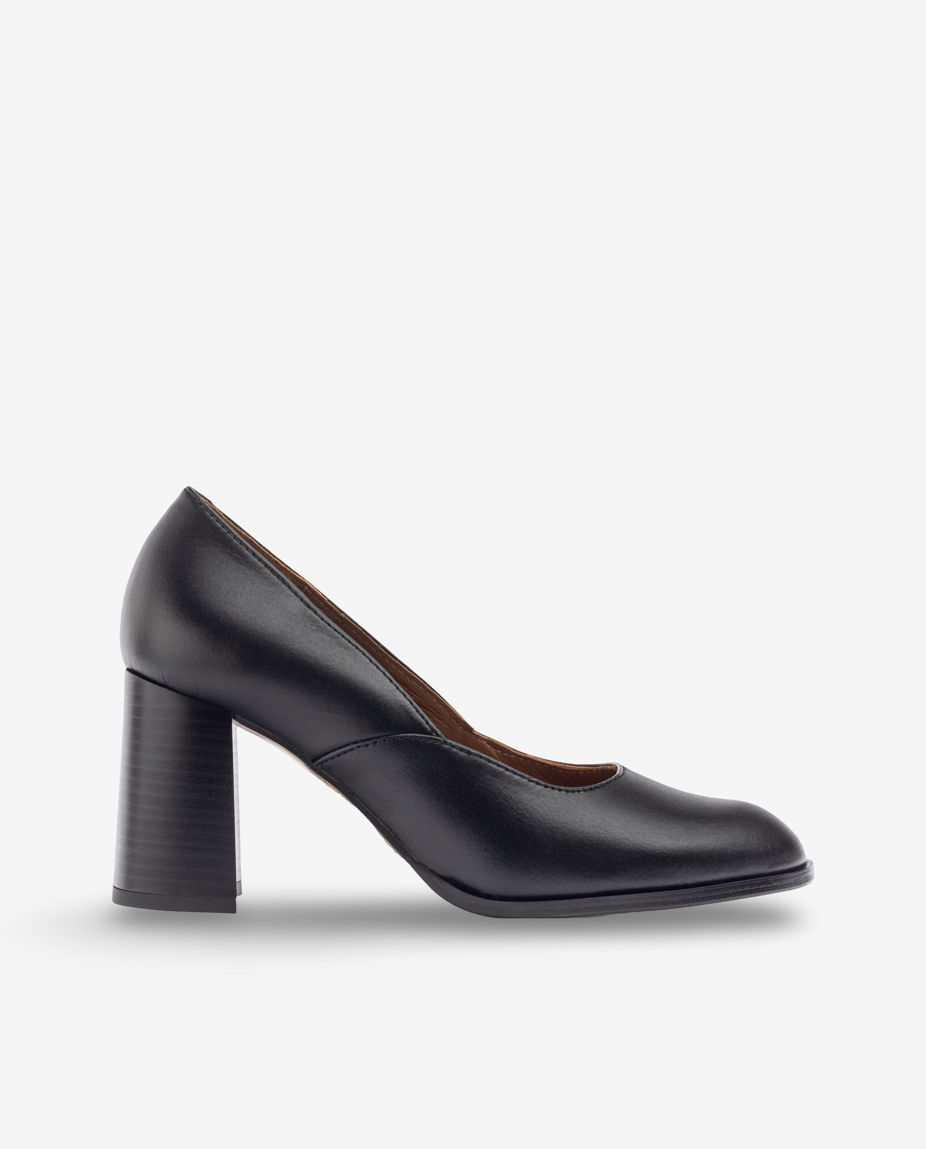 Yokono Loir-001 décolleté nero tacco 6 cm cuoio
