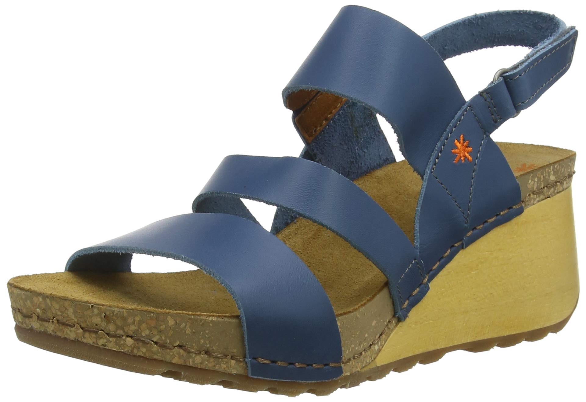 ART Borne sandali donna punta aperta EU 36 zeppa legno