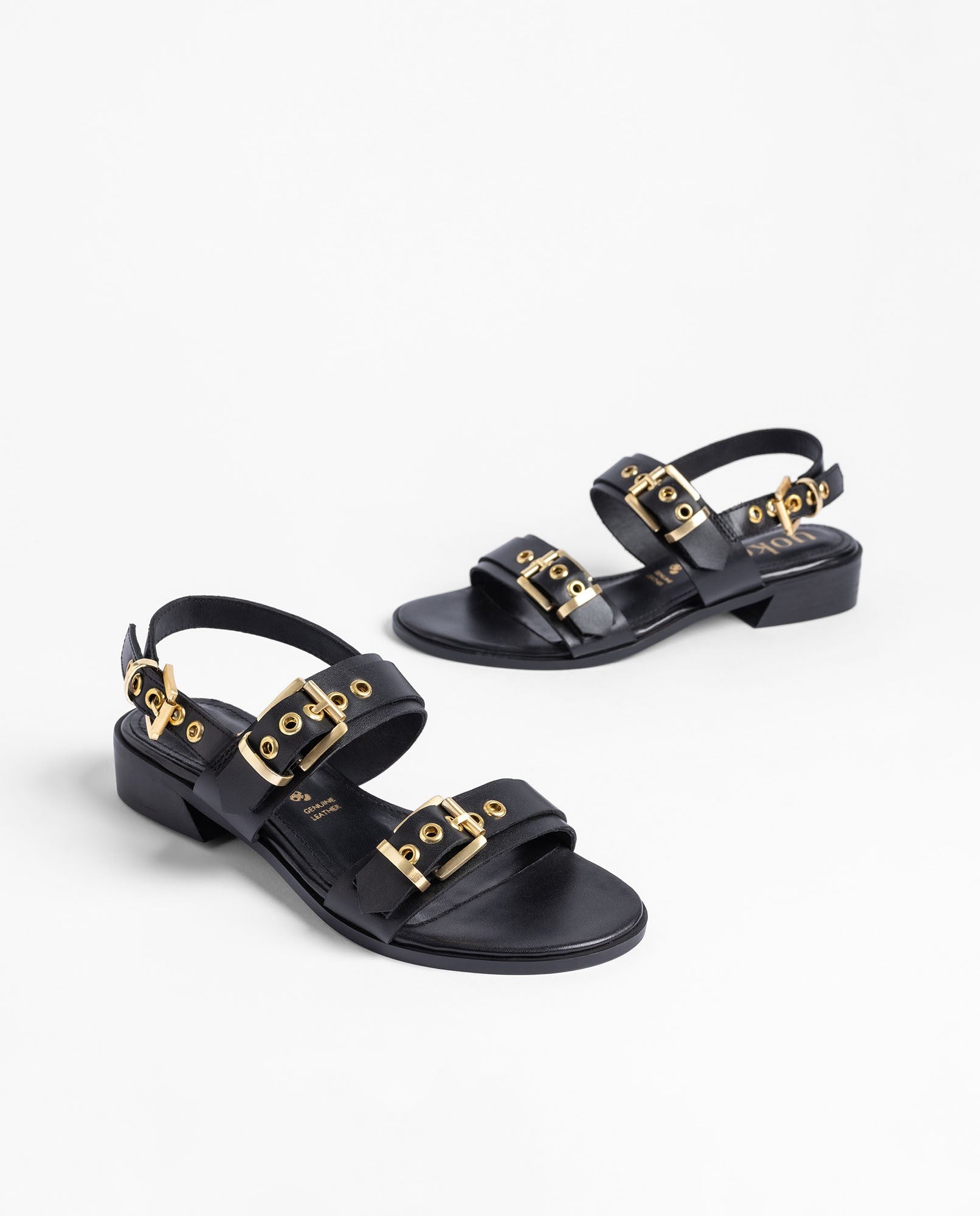 Yokono Rab 254 sandali tacco donna neri in pelle