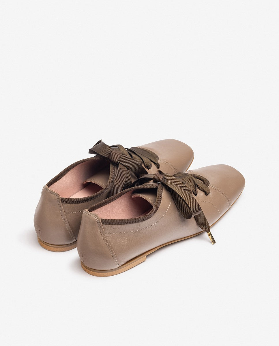 Yokono LENNA-101 ballerine beige in pelle