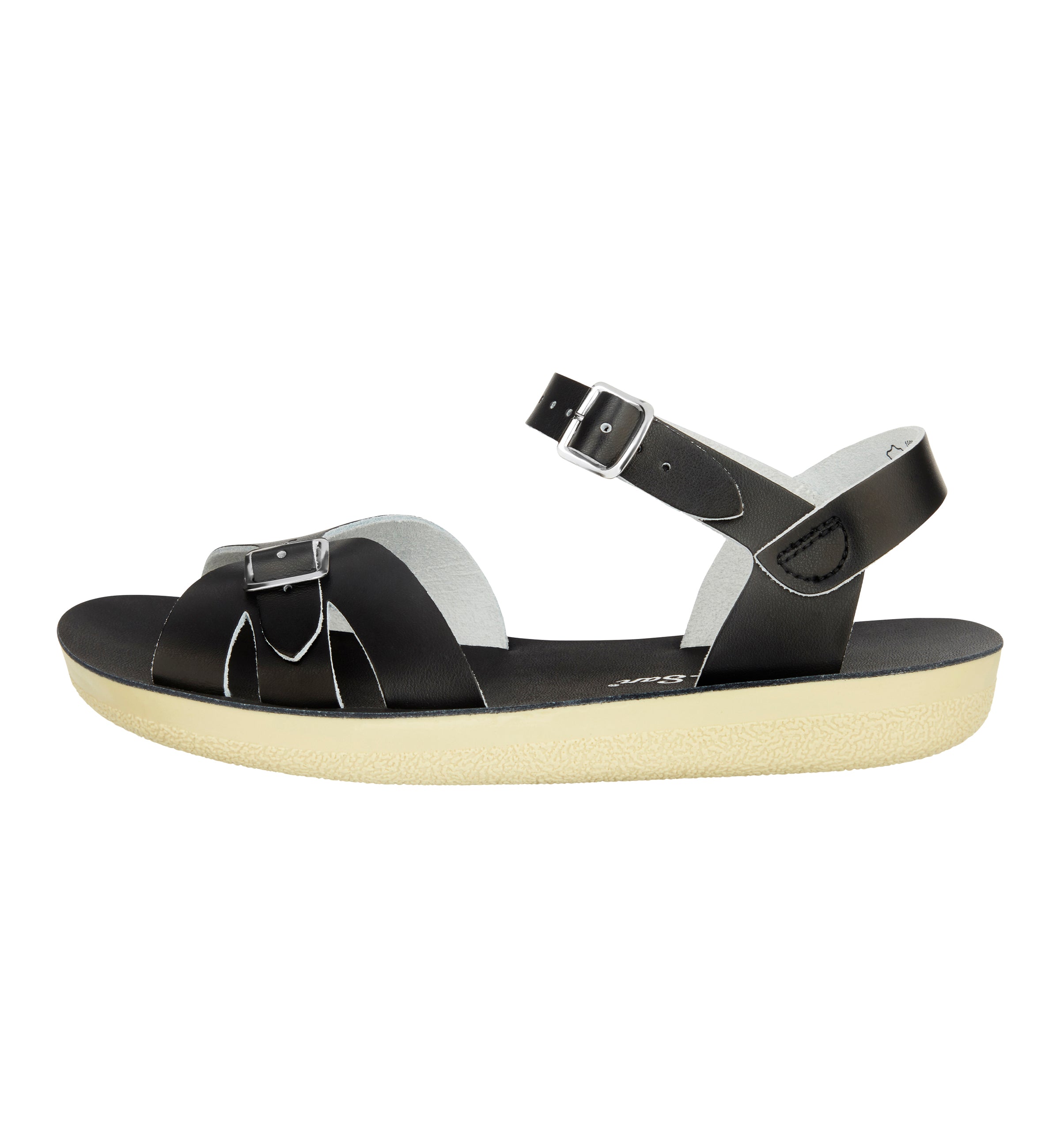 Salt-Water Sandals Boardwalk sandali donna nero in cuoio