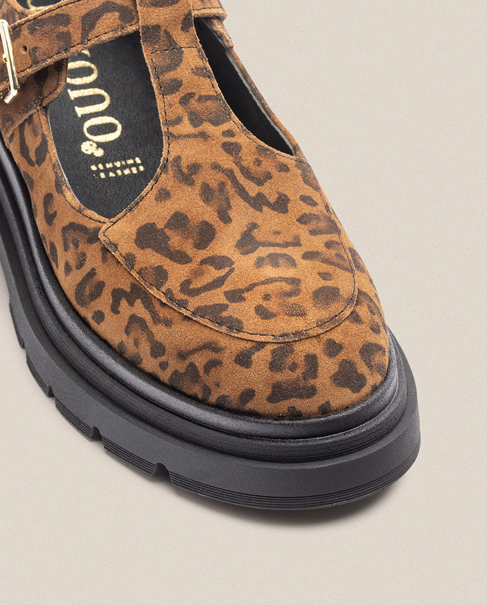 Yokono CHAM-003 ballerine leopardate in pelle