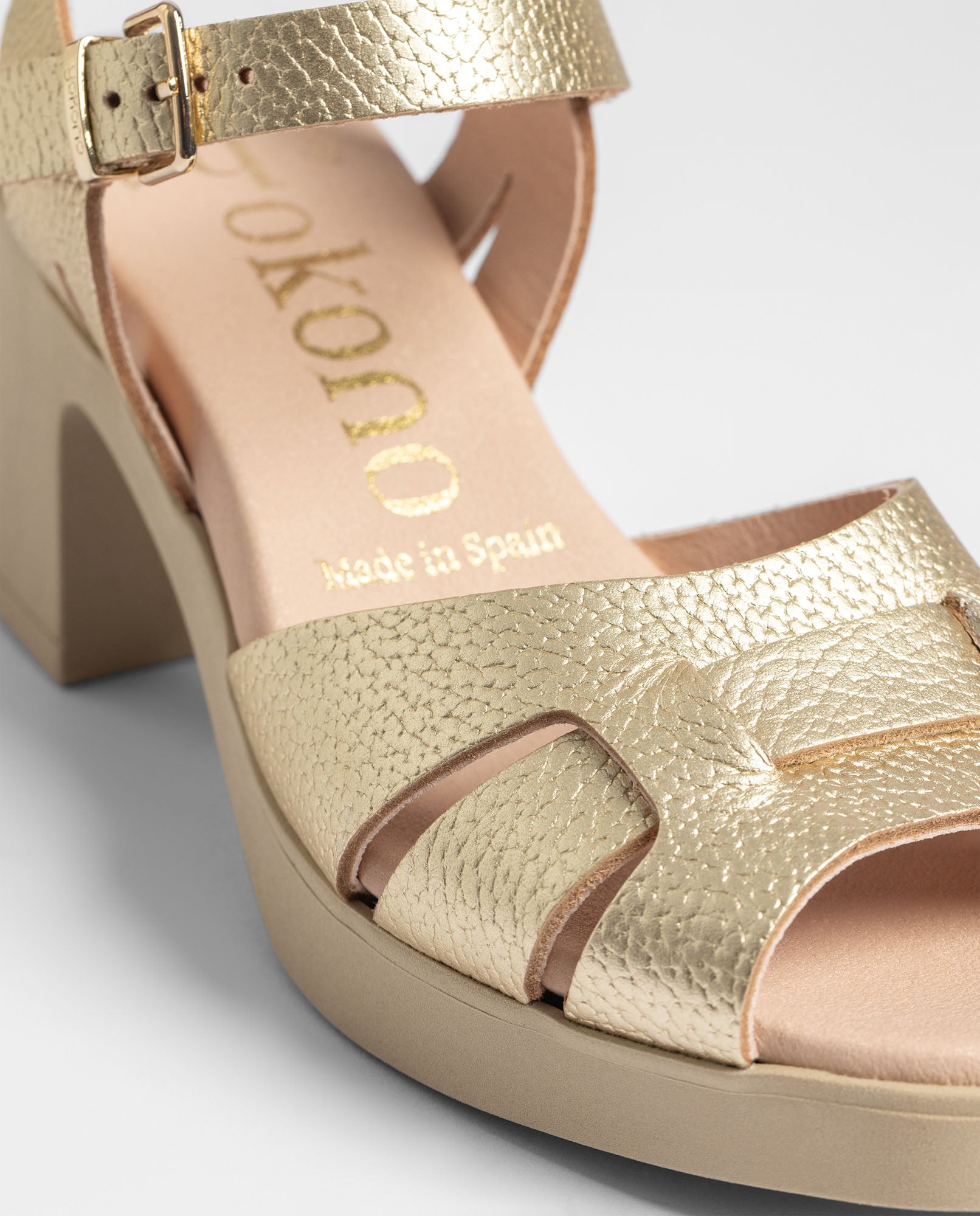 Yokono BLAY-262 sandali con tacco oro tacco 6,5 cm