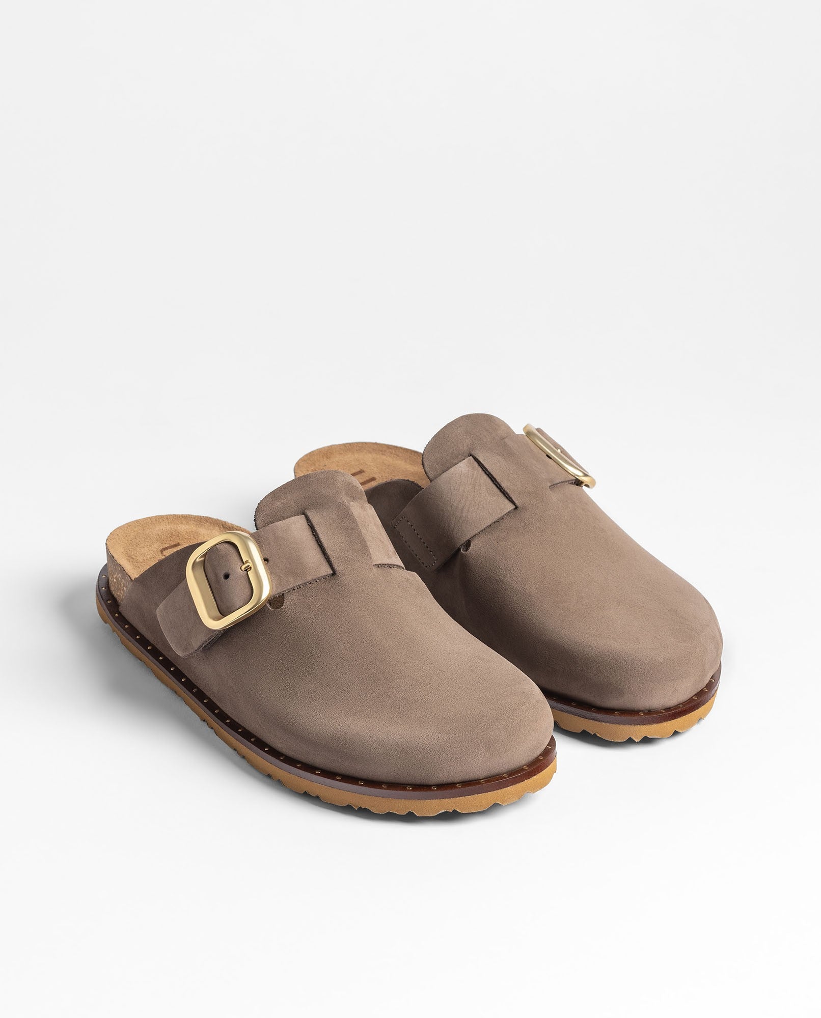 Yokono Bolus 599 zoccoli marrone chiaro in cuoio