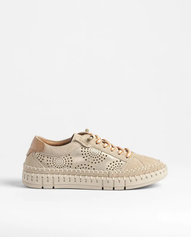 Yokono Flow 100 sneakers donna oro pelle traforata