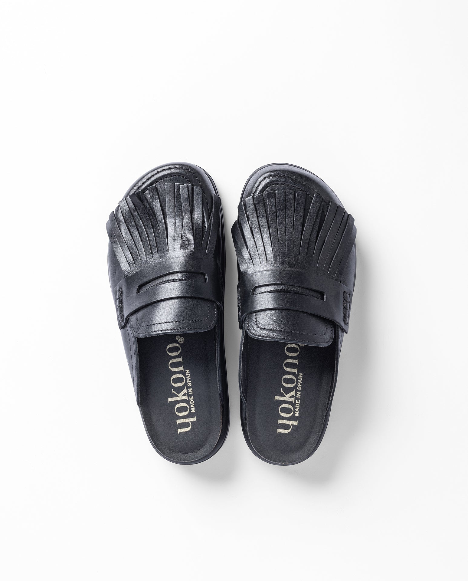 Yokono Tunez-656 zoccoli donna neri in pelle