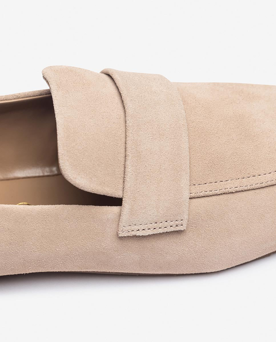 Yokono Tana-001 ballerine beige in camoscio