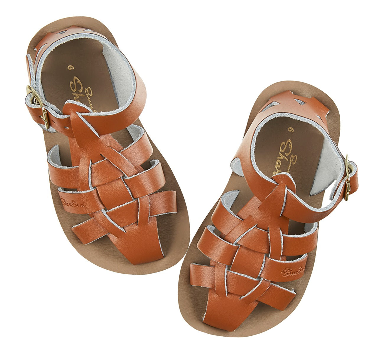 Salt-Water Sandals Shark sandali bambini beige punta chiusa