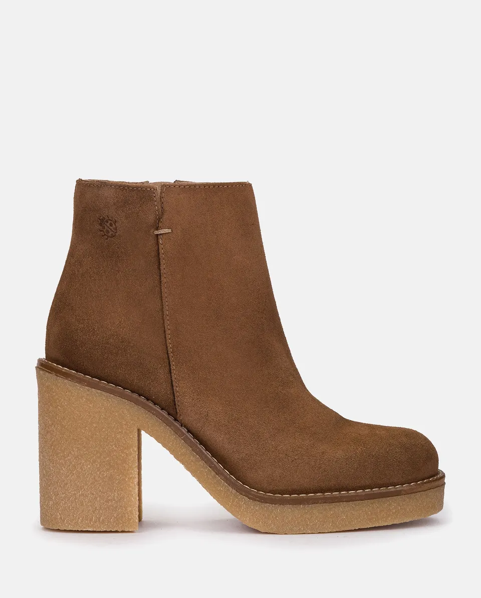 Yokono Gela 001 tronchetti donna marrone in pelle