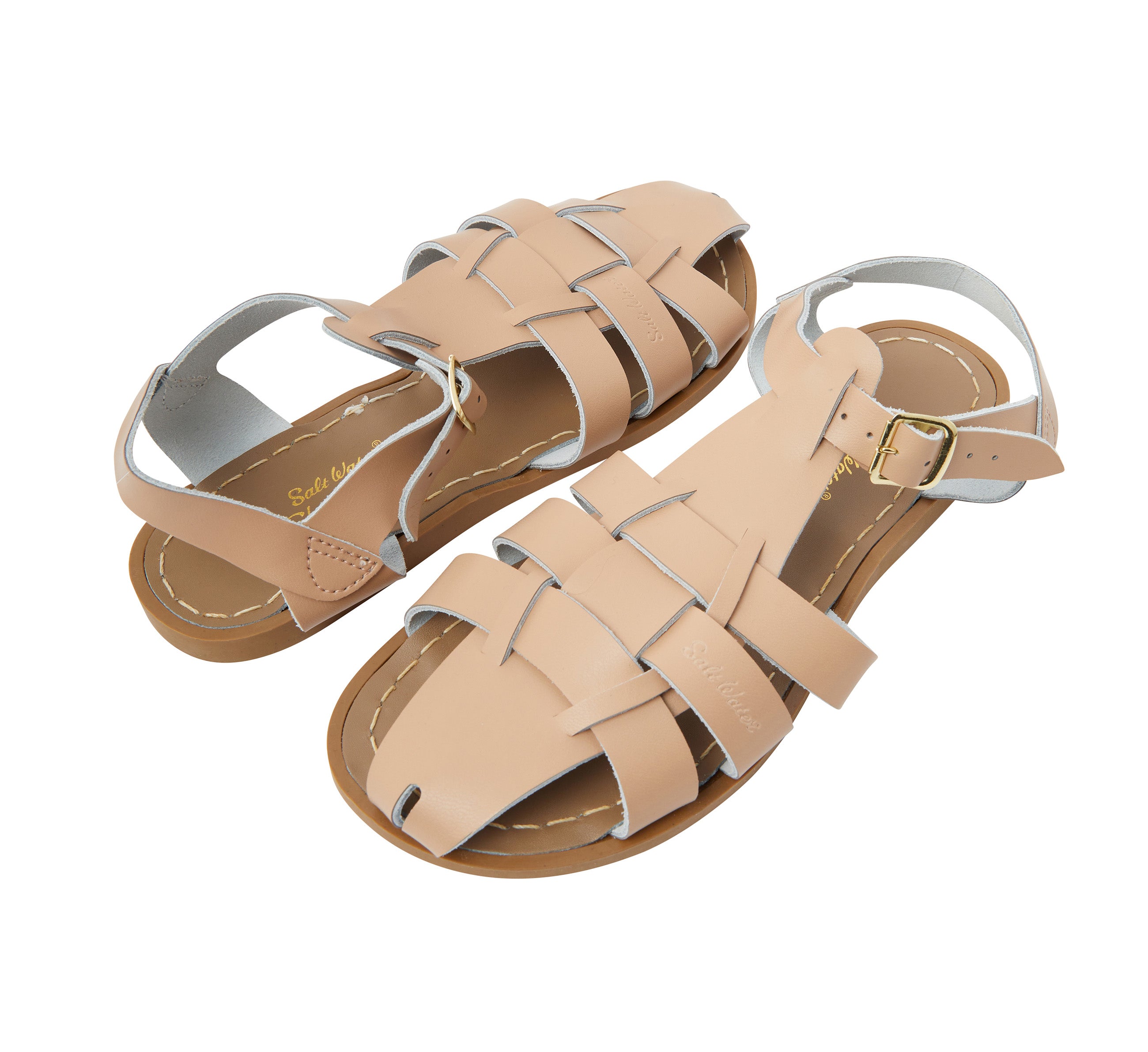 Salt-Water Sandals Shark Original sandali donna latte in cuoio