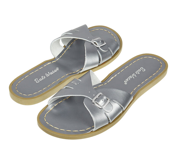 Salt-Water Classic Slide ciabatte donna peltro cuoio