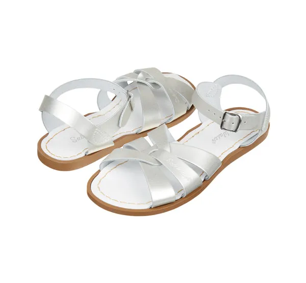 Salt-Water Original sandali bimbo argento in cuoio