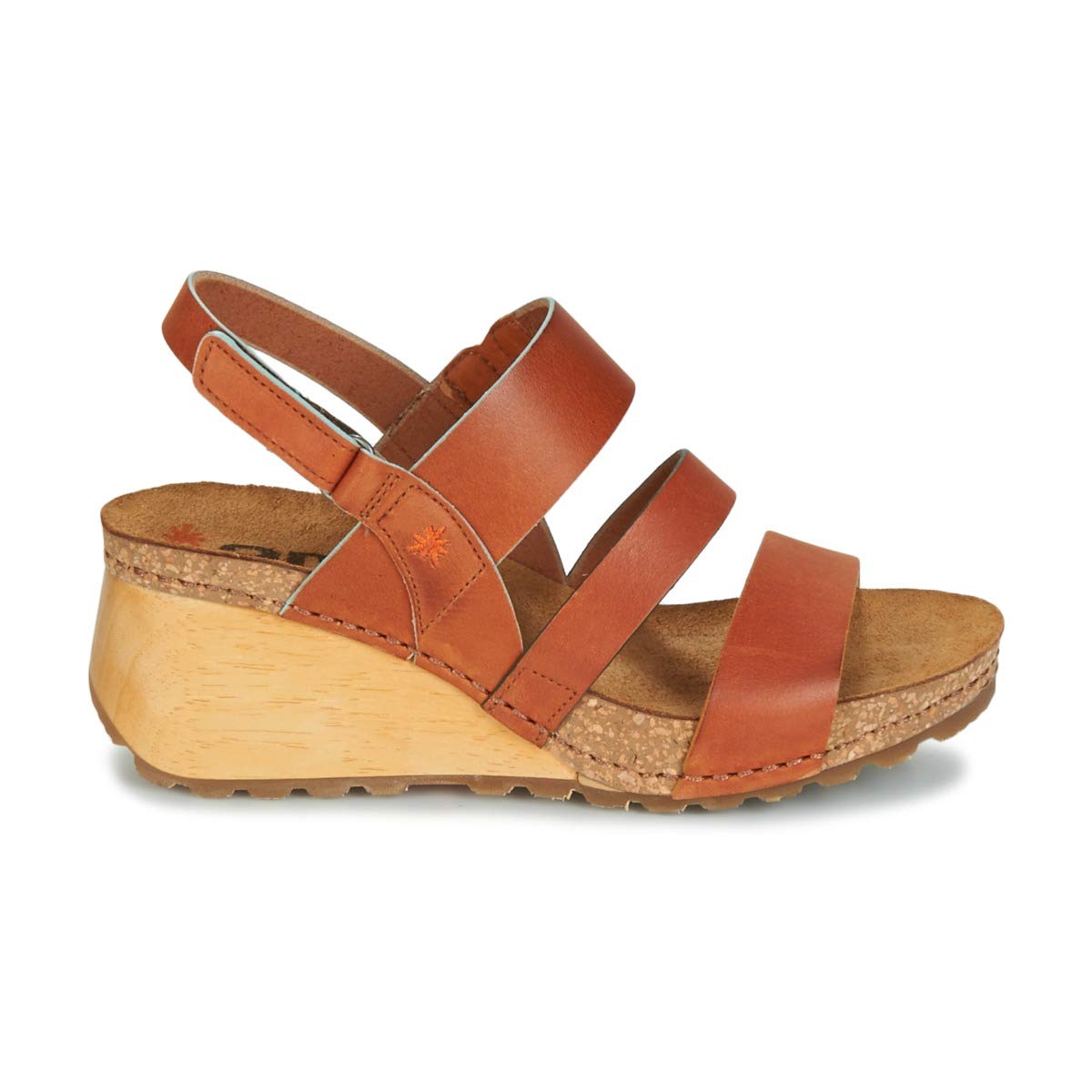 ART Borne sandali donna zeppa legno aperti