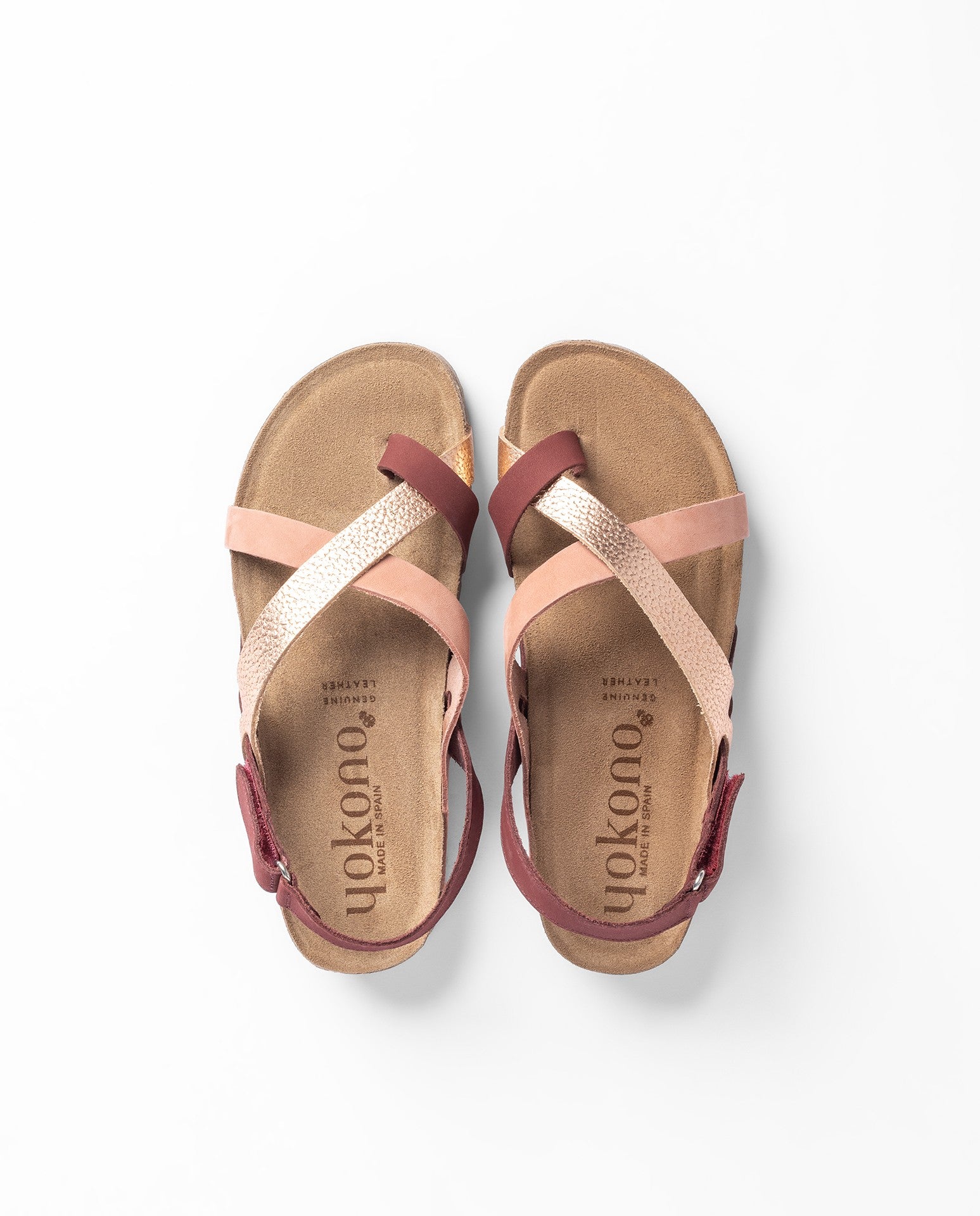 Yokono Jerba 718 sandali bassi donna multicolor in pelle