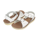 Salt-Water Sandals Surfer sandali bambino bianco in cuoio