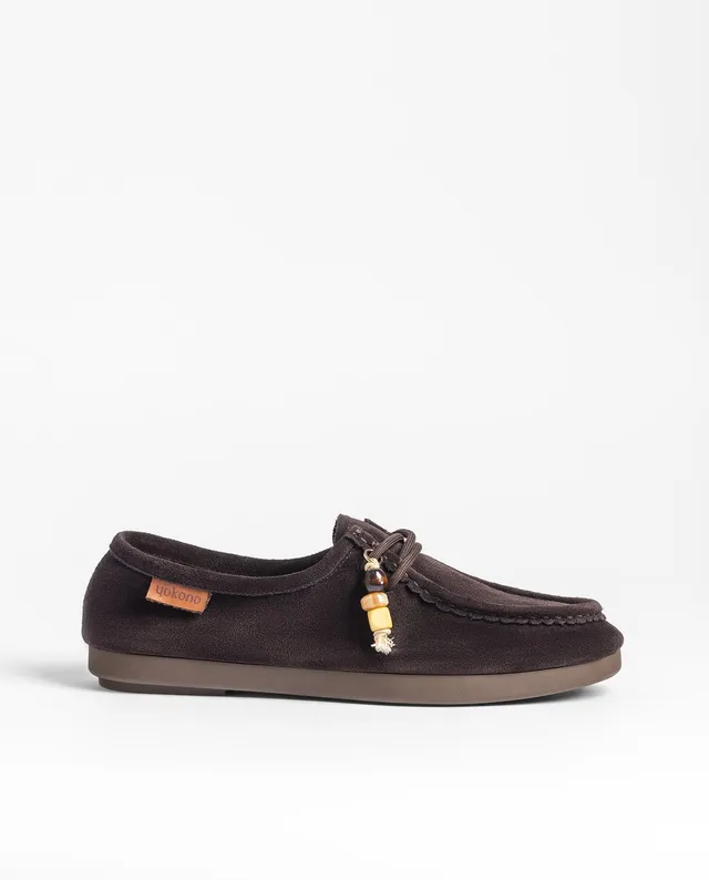 Yokono Arispe-260 scarpe basse marrone scuro camoscio