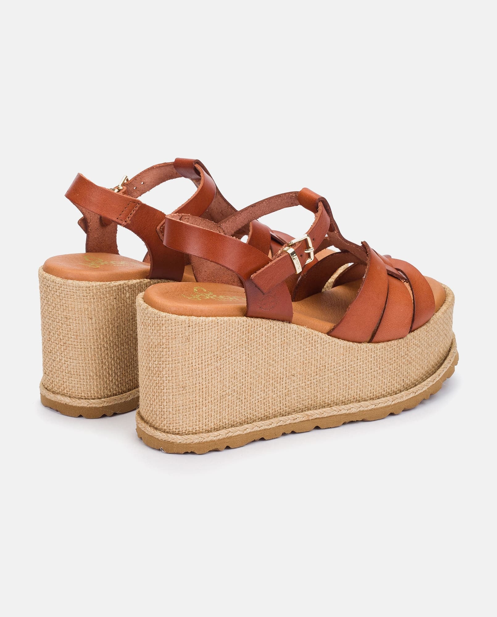 Yokono Lanzarote-002 sandali zeppa marrone 9 cm