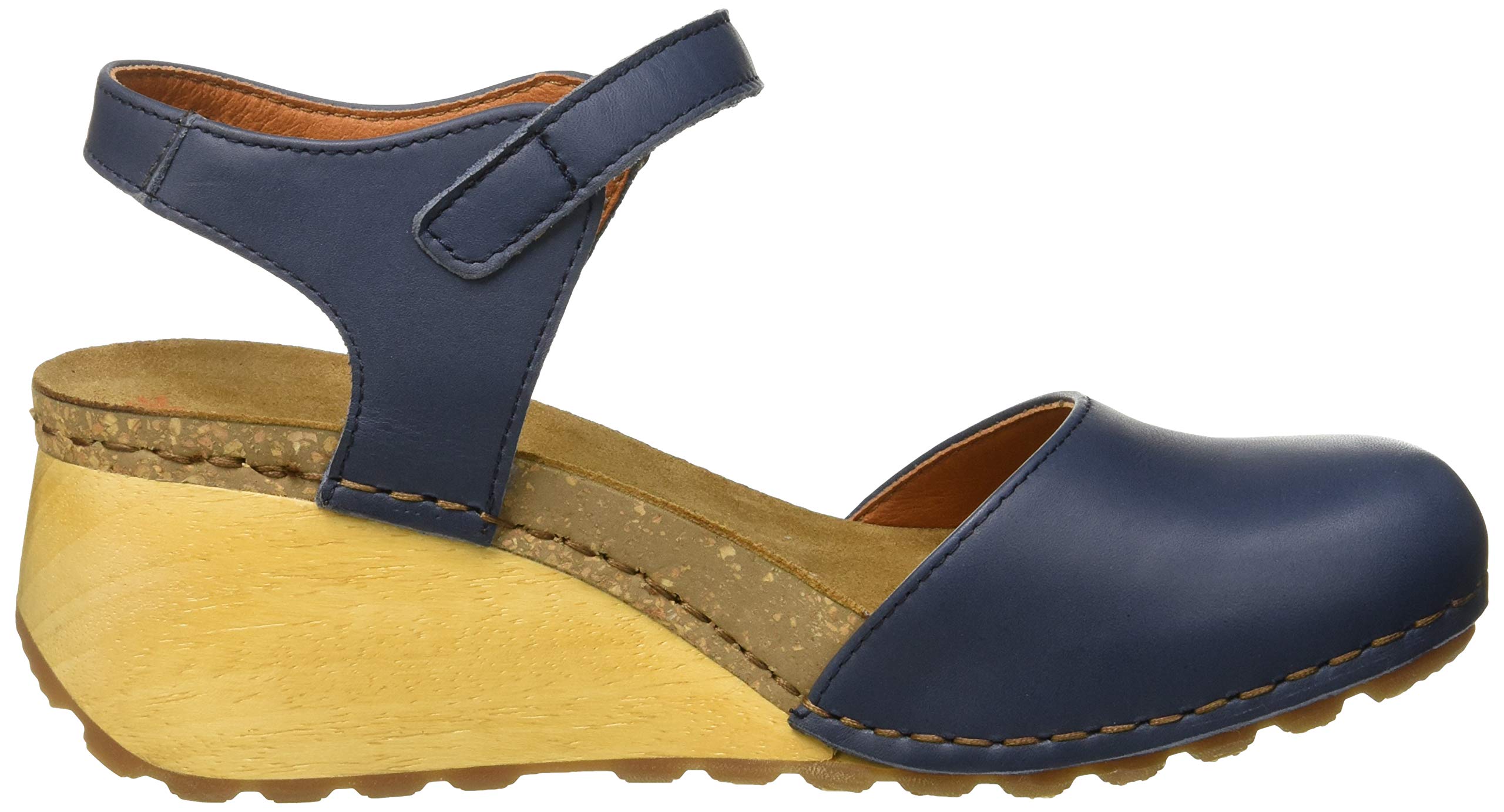 ART Borne sandali donna con chiusura retro zeppa legno