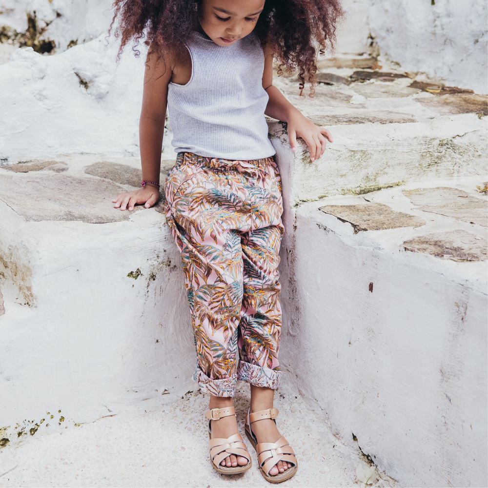 Salt-Water Sandals Original sandali bambina oro rosa in cuoio