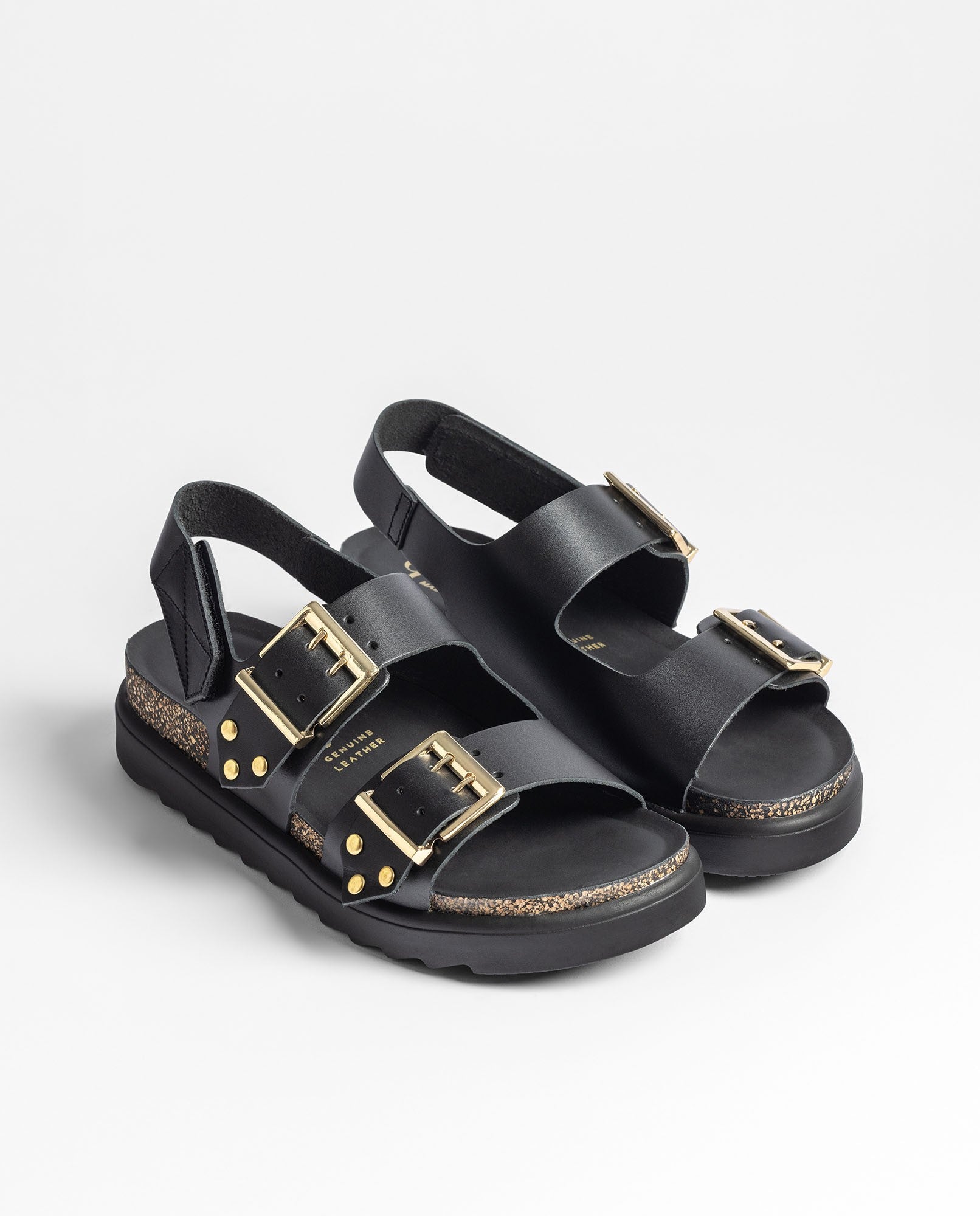 Yokono Tunez 261 Sandali Plateau Nero EU 35-42 in Pelle
