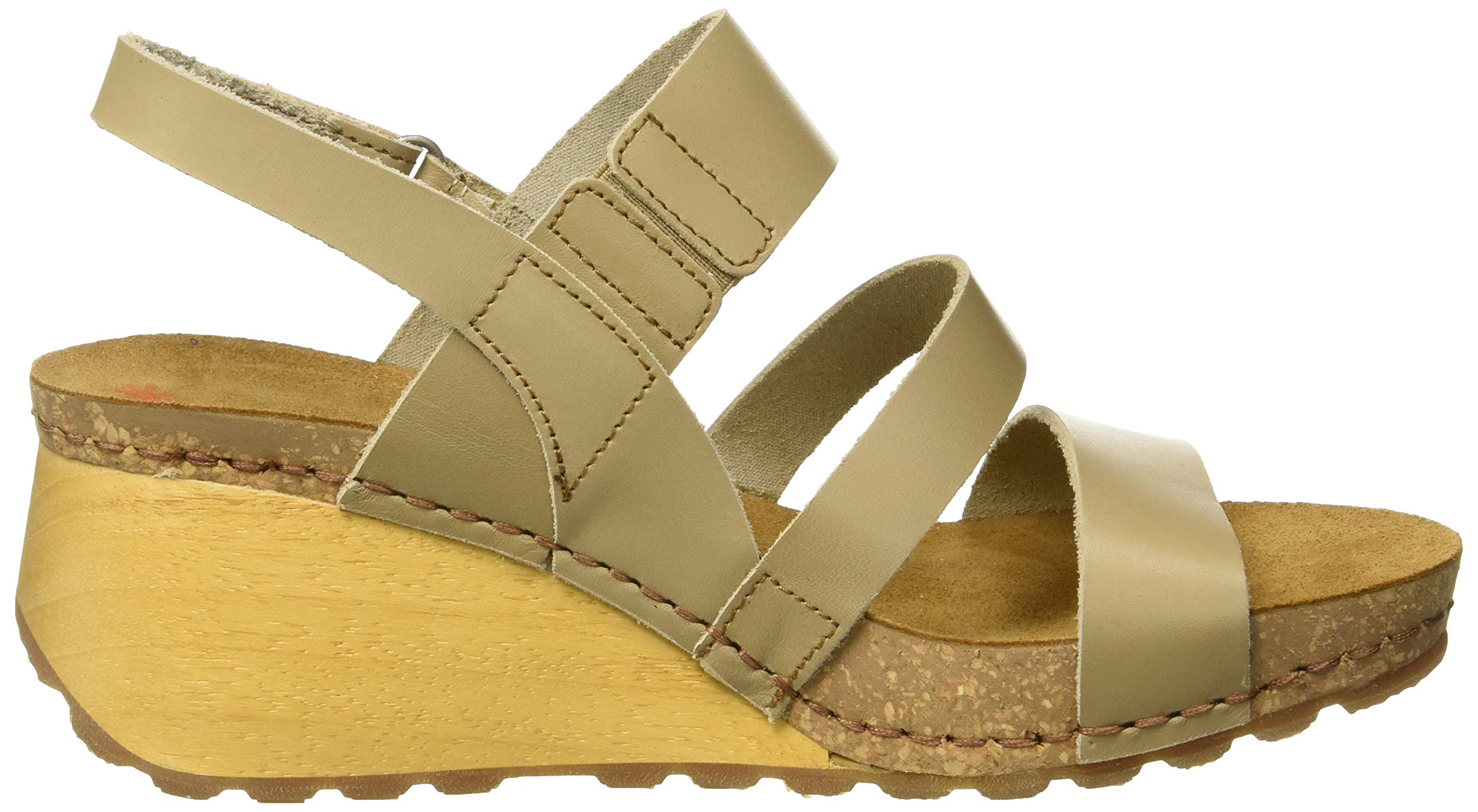 ART Borne sandali donna punta aperta EU 37 zeppa legno